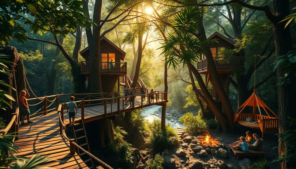Baumhaushotel Outdoor-Erlebnisse für Familien