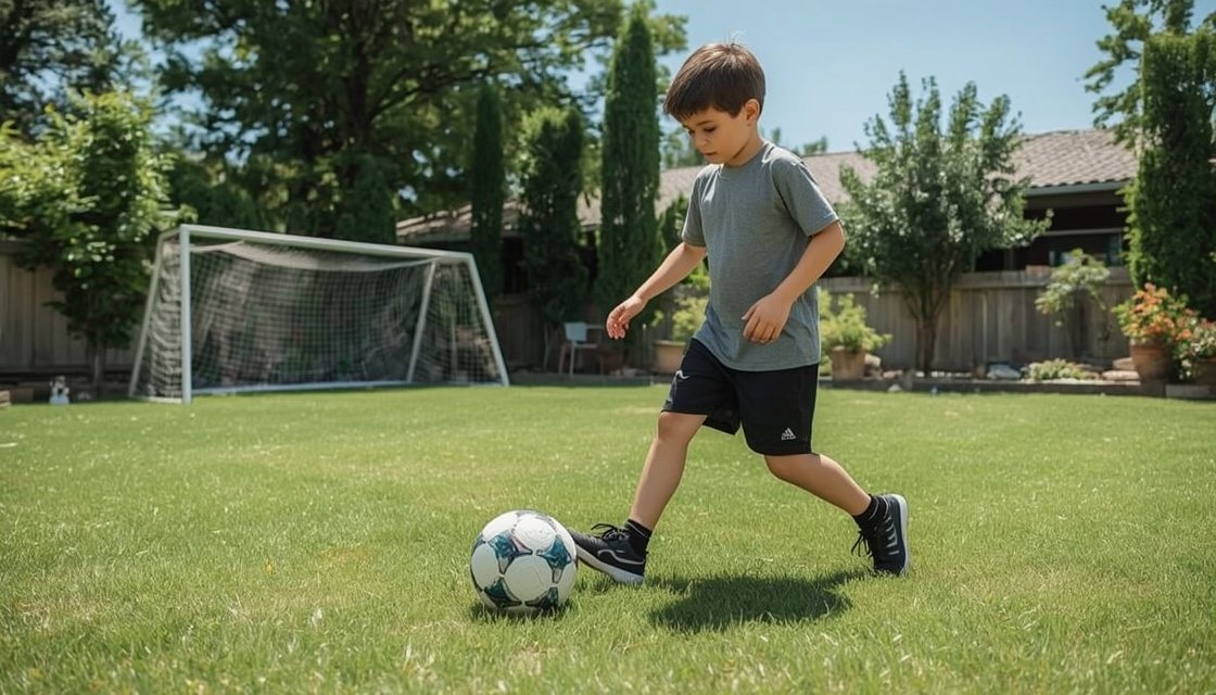 Fußballtraining zu Hause: 5 Übungen für Kinder